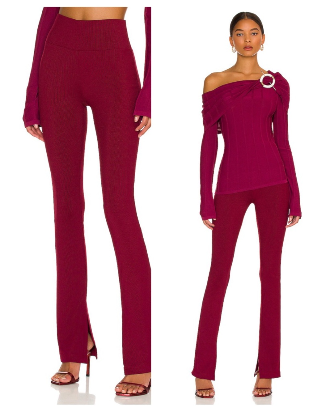 Nicholas Delia Rib High Waist Legging Prune US 4